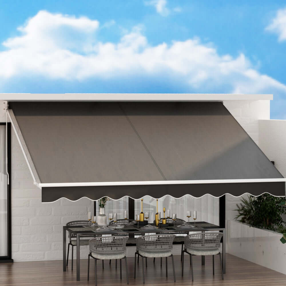 DSZ Product, feed-cond-new, feed-sl-DSZ Freight Payable, newInstahut Retractable Folding Arm Awning Motorised Sunshade 4M X 3M Grey - Premium Home & Garden > Shading > Awnings from Instahut ! Shop Online Buy Now at S & D's Value Store Family Business Best Customer ServiceDSZ Product, feed-cond-new, feed-sl-DSZ Freight Payable, new