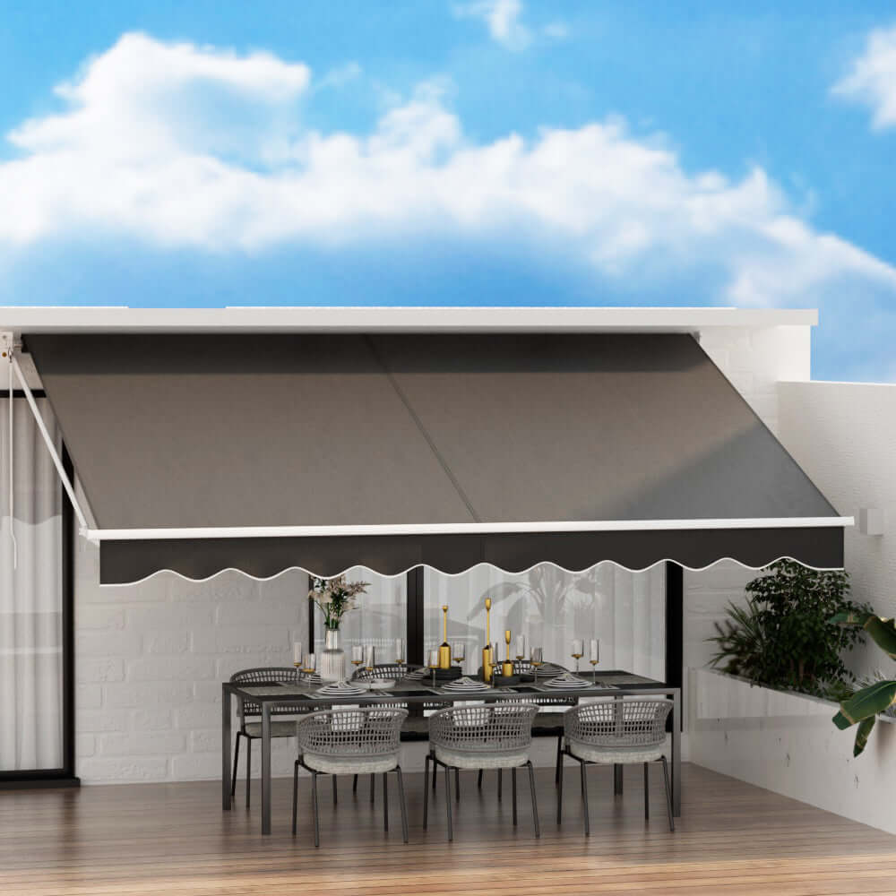 DSZ Product, feed-cond-new, feed-sl-DSZ Freight Payable, newInstahut Retractable Folding Arm Awning Motorised Sunshade 4.5M X 2.5M Grey - Premium Home & Garden > Shading > Awnings from Instahut ! Shop Online Buy Now at S & D's Value Store Family Business Best Customer ServiceDSZ Product, feed-cond-new, feed-sl-DSZ Freight Payable, new