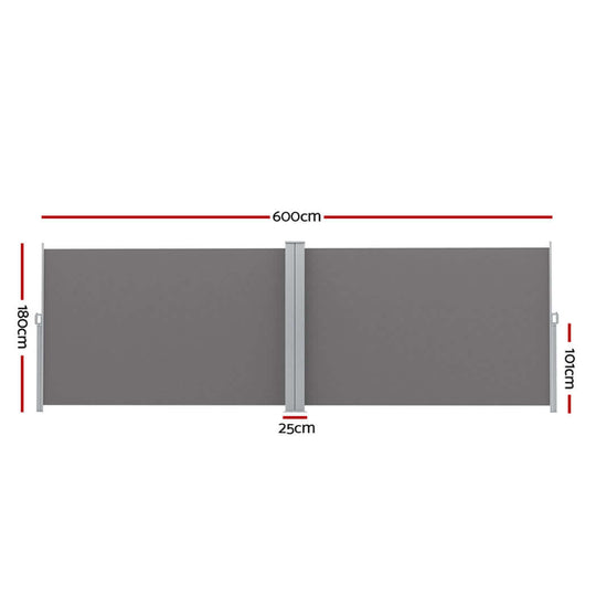 DSZ Product, feed-cond-new, feed-sl-DSZ Freight Payable, newInstahut Side Awning Sun Shade Outdoor Retractable Privacy Screen 1.8 X 6M Grey - Premium Home & Garden > Shading > Awnings from Instahut ! Shop Online Buy Now at S & D's Value Store Family Business Best Customer ServiceDSZ Product, feed-cond-new, feed-sl-DSZ Freight Payable, new