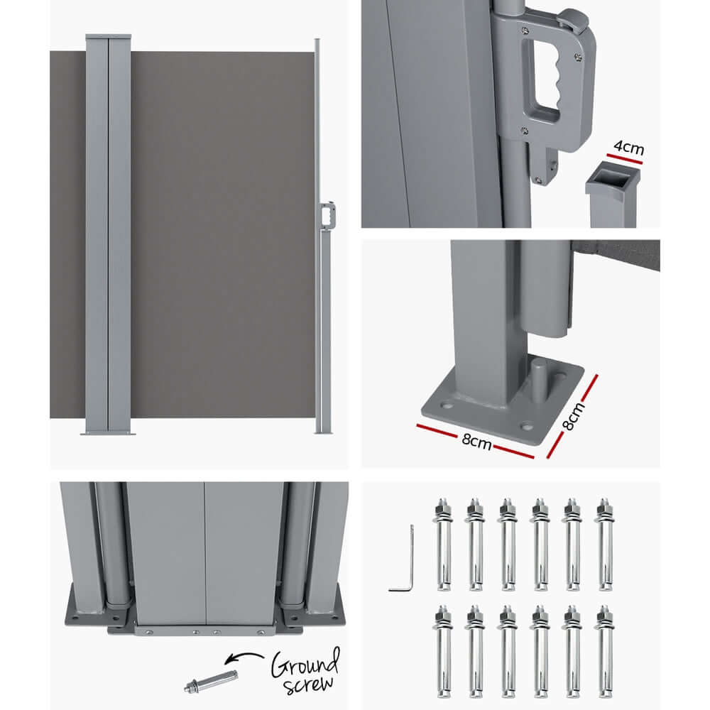 DSZ Product, feed-cond-new, feed-sl-DSZ Freight Payable, newInstahut Side Awning Sun Shade Outdoor Retractable Privacy Screen 1.8 X 6M Grey - Premium Home & Garden > Shading > Awnings from Instahut ! Shop Online Buy Now at S & D's Value Store Family Business Best Customer ServiceDSZ Product, feed-cond-new, feed-sl-DSZ Freight Payable, new