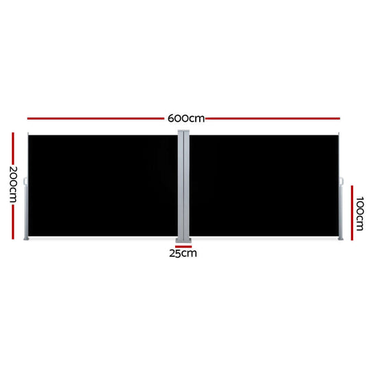 DSZ Product, feed-cond-new, feed-sl-DSZ Freight Payable, newInstahut Side Awning Outdoor Blinds Sun Shade Retractable Screen 2 X 6M Bk - Premium Home & Garden > Shading > Awnings from Instahut ! Shop Online Buy Now at S & D's Value Store Family Business Best Customer ServiceDSZ Product, feed-cond-new, feed-sl-DSZ Freight Payable, new