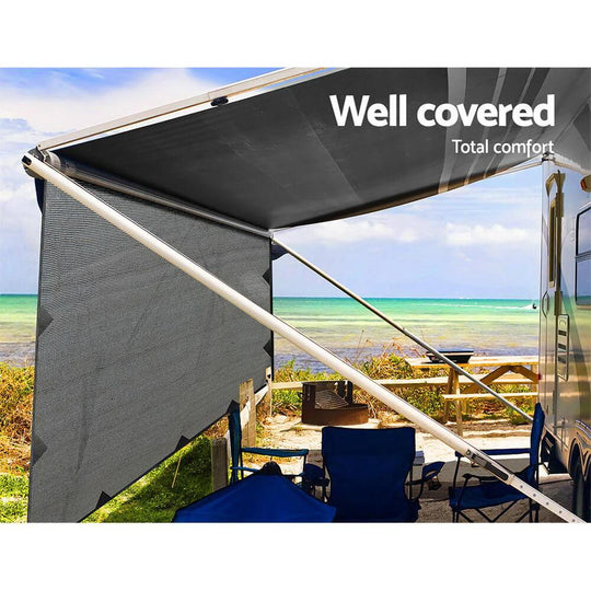 _label_, DSZ Product, feed-cond-new, feed-sl-free shipping, free-shipping, newCaravan Privacy Screen Roll Out Awning 3.4 X 1.95M End Wall Side Sun Shade Grey - Premium Outdoor Recreation > Camping > Caravan Accessories from Weisshorn ! Shop Online Buy Now at S & D's Value Store Family Business Best Customer Service_label_, DSZ Product, feed-cond-new, feed-sl-free shipping, free-shipping, new