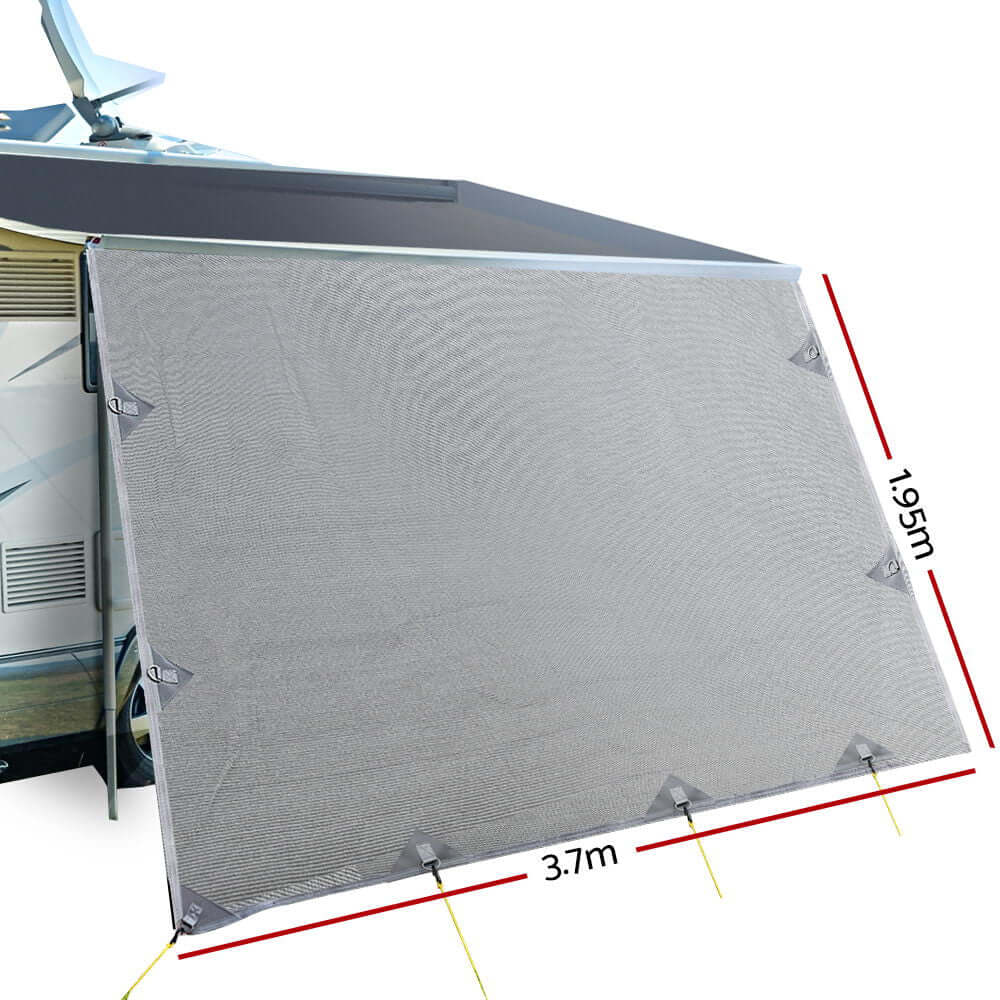 _label_, DSZ Product, feed-cond-new, feed-sl-free shipping, free-shipping, newCaravan Privacy Screen Roll Out Awning 3.7 X 1.95M End Wall Side Sun Shade Grey - Premium Outdoor Recreation > Camping > Caravan Accessories from Weisshorn ! Shop Online Buy Now at S & D's Value Store Family Business Best Customer Service_label_, DSZ Product, feed-cond-new, feed-sl-free shipping, free-shipping, new