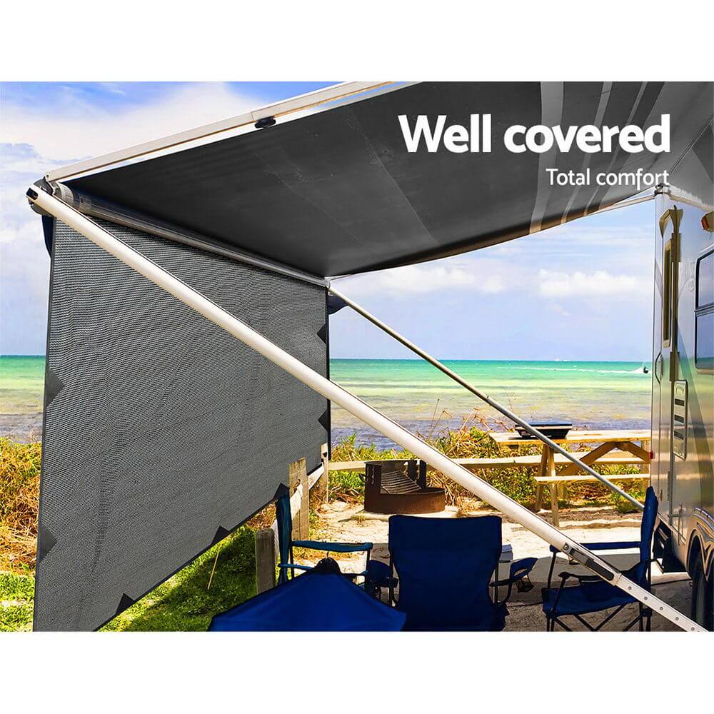 _label_, DSZ Product, feed-cond-new, feed-sl-free shipping, free-shipping, newCaravan Privacy Screen Roll Out Awning 3.7 X 1.95M End Wall Side Sun Shade Grey - Premium Outdoor Recreation > Camping > Caravan Accessories from Weisshorn ! Shop Online Buy Now at S & D's Value Store Family Business Best Customer Service_label_, DSZ Product, feed-cond-new, feed-sl-free shipping, free-shipping, new