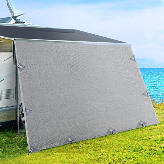 _label_, DSZ Product, feed-cond-new, feed-sl-free shipping, free-shipping, newCaravan Privacy Screen Roll Out Awning 3.7 X 1.95M End Wall Side Sun Shade Grey - Premium Outdoor Recreation > Camping > Caravan Accessories from Weisshorn ! Shop Online Buy Now at S & D's Value Store Family Business Best Customer Service_label_, DSZ Product, feed-cond-new, feed-sl-free shipping, free-shipping, new