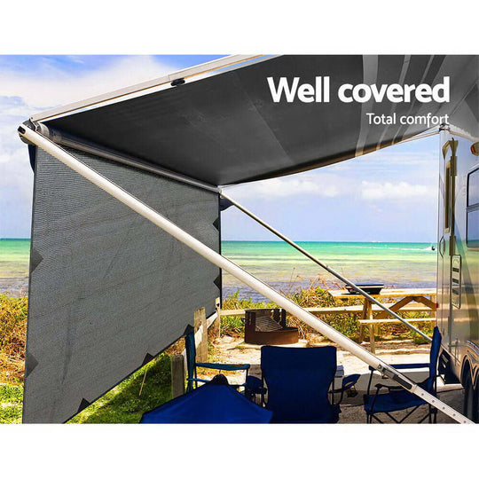 _label_, DSZ Product, feed-cond-new, feed-sl-free shipping, free-shipping, newCaravan Privacy Screen Roll Out Awning 4.3 X 1.95M End Wall Side Sun Shade Grey - Premium Outdoor Recreation > Camping > Caravan Accessories from Weisshorn ! Shop Online Buy Now at S & D's Value Store Family Business Best Customer Service_label_, DSZ Product, feed-cond-new, feed-sl-free shipping, free-shipping, new