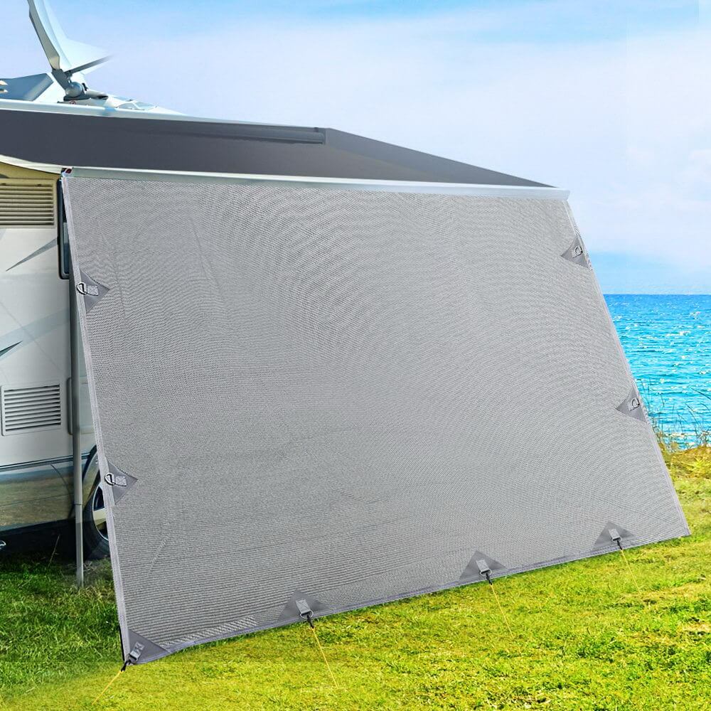 _label_, DSZ Product, feed-cond-new, feed-sl-free shipping, free-shipping, newCaravan Privacy Screen Roll Out Awning 4.6 X 1.95M End Wall Side Sun Shade Grey - Premium Outdoor Recreation > Camping > Caravan Accessories from Weisshorn ! Shop Online Buy Now at S & D's Value Store Family Business Best Customer Service_label_, DSZ Product, feed-cond-new, feed-sl-free shipping, free-shipping, new