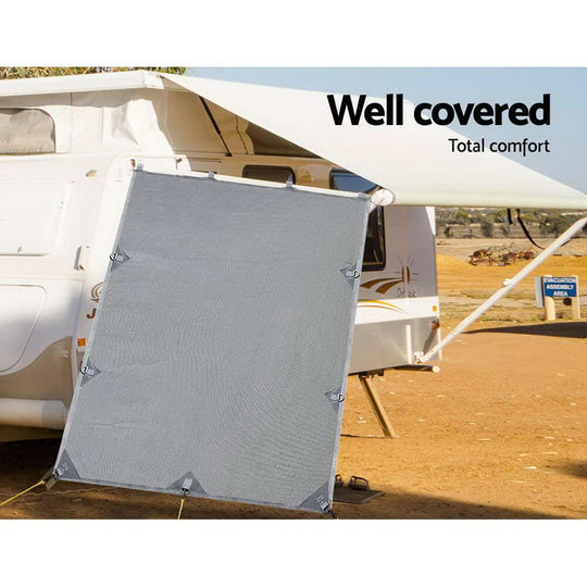 _label_, DSZ Product, feed-cond-new, feed-sl-free shipping, free-shipping, newCaravan Privacy Screen Roll Out Awning 2.1 X 1.8M Sun Shade Pop Top End Wall Grey - Premium Outdoor Recreation > Camping > Caravan Accessories from Weisshorn ! Shop Online Buy Now at S & D's Value Store Family Business Best Customer Service_label_, DSZ Product, feed-cond-new, feed-sl-free shipping, free-shipping, new