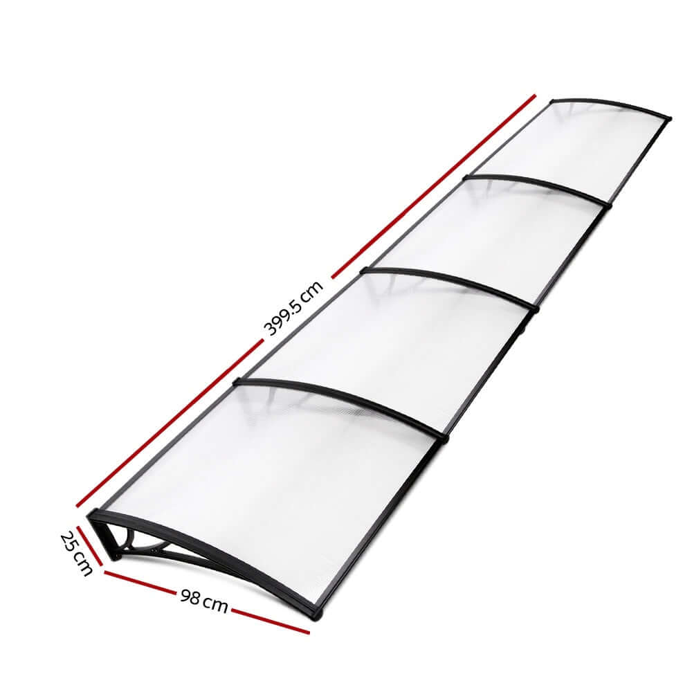 DSZ Product, feed-cond-new, feed-sl-DSZ Freight Payable, newInstahut Window Awning Door Canopy 1M X 4M Transparent Sheet Black Plastic Frame - Premium Home & Garden > Shading > Awnings from Instahut ! Shop Online Buy Now at S & D's Value Store Family Business Best Customer ServiceDSZ Product, feed-cond-new, feed-sl-DSZ Freight Payable, new