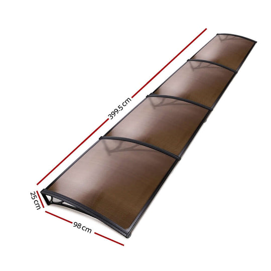 DSZ Product, feed-cond-new, feed-sl-DSZ Freight Payable, newInstahut Window Awning Door Canopy 1M X 4M Brown Sheet Black Plastic Frame - Premium Home & Garden > Shading > Awnings from Instahut ! Shop Online Buy Now at S & D's Value Store Family Business Best Customer ServiceDSZ Product, feed-cond-new, feed-sl-DSZ Freight Payable, new