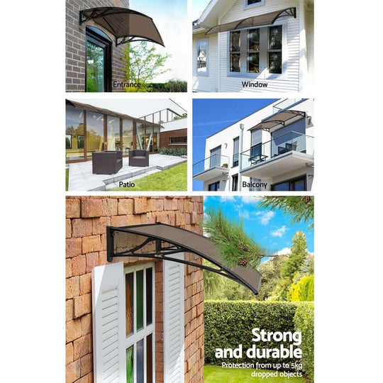 DSZ Product, feed-cond-new, feed-sl-DSZ Freight Payable, newInstahut Window Awning Door Canopy 1M X 4M Brown Sheet Black Plastic Frame - Premium Home & Garden > Shading > Awnings from Instahut ! Shop Online Buy Now at S & D's Value Store Family Business Best Customer ServiceDSZ Product, feed-cond-new, feed-sl-DSZ Freight Payable, new