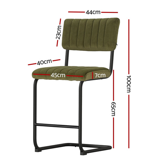 DSZ Product, feed-cond-new, feed-sl-DSZ Freight Payable, newArtiss 2 X  Bar Stools Velvet Chairs Green - Premium Furniture > Bar Stools & Chairs > Table & Bar Stools from Artiss ! Shop Online Buy Now at S & D's Value Store Family Business Best Customer ServiceDSZ Product, feed-cond-new, feed-sl-DSZ Freight Payable, new