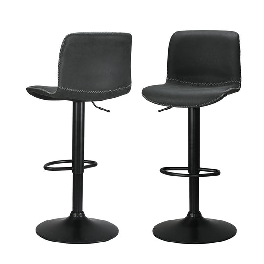 Artiss 2 X  Bar Stools Kitchen Swivel Bar Stool Gas Lift Chairs Barstools Black