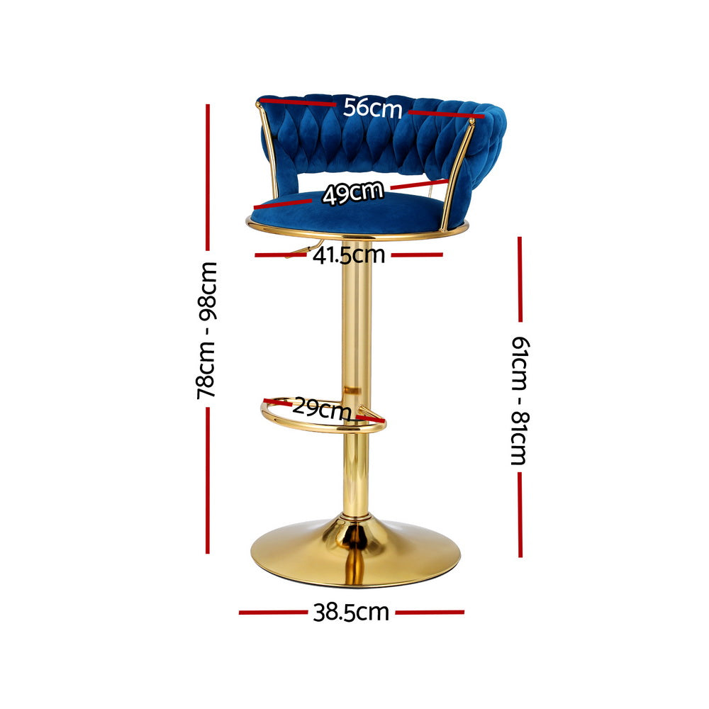 DSZ Product, feed-cond-new, feed-sl-DSZ Freight Payable, newArtiss Bar Stools Gas Lift Velvet Woven Backrest Navy - Premium Furniture > Bar Stools & Chairs > Table & Bar Stools from Artiss ! Shop Online Buy Now at S & D's Value Store Family Business Best Customer ServiceDSZ Product, feed-cond-new, feed-sl-DSZ Freight Payable, new