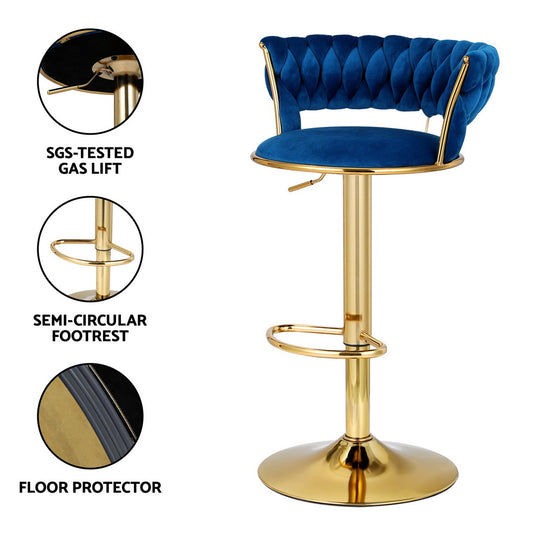 DSZ Product, feed-cond-new, feed-sl-DSZ Freight Payable, newArtiss Bar Stools Gas Lift Velvet Woven Backrest Navy - Premium Furniture > Bar Stools & Chairs > Table & Bar Stools from Artiss ! Shop Online Buy Now at S & D's Value Store Family Business Best Customer ServiceDSZ Product, feed-cond-new, feed-sl-DSZ Freight Payable, new