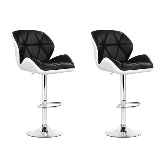 DSZ Product, feed-cond-new, feed-sl-DSZ Freight Payable, newArtiss 2 X  Bar Stools Gas Lift Padded Leather Black & White - Premium Furniture > Bar Stools & Chairs > Table & Bar Stools from Artiss ! Shop Online Buy Now at S & D's Value Store Family Business Best Customer ServiceDSZ Product, feed-cond-new, feed-sl-DSZ Freight Payable, new