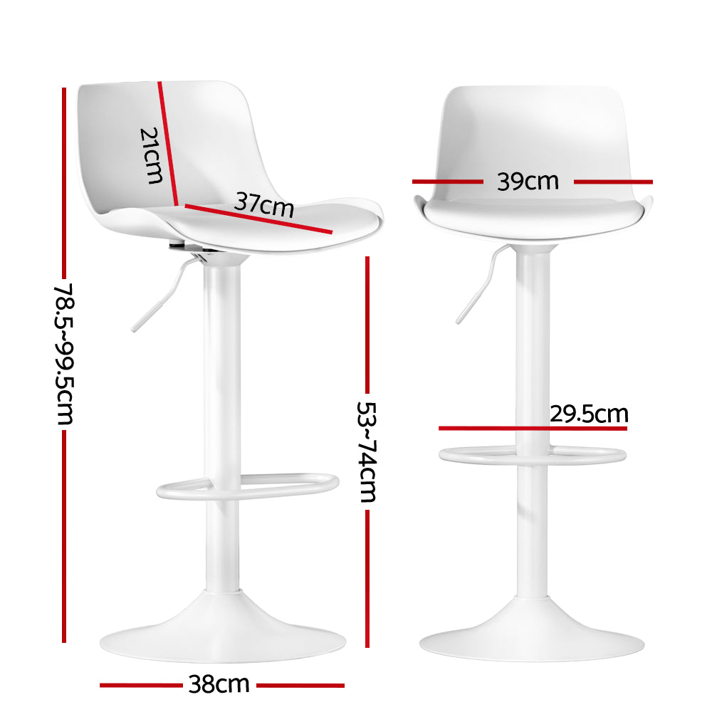 DSZ Product, feed-cond-new, feed-sl-DSZ Freight Payable, newArtiss Bar Stools Kitchen Swivel Gas Lift Stool Leather Dining Chairs White X2 - Premium Furniture > Bar Stools & Chairs > Table & Bar Stools from Artiss ! Shop Online Buy Now at S & D's Value Store Family Business Best Customer ServiceDSZ Product, feed-cond-new, feed-sl-DSZ Freight Payable, new