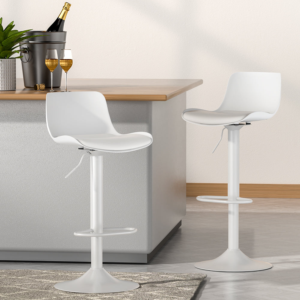 DSZ Product, feed-cond-new, feed-sl-DSZ Freight Payable, newArtiss Bar Stools Kitchen Swivel Gas Lift Stool Leather Dining Chairs White X2 - Premium Furniture > Bar Stools & Chairs > Table & Bar Stools from Artiss ! Shop Online Buy Now at S & D's Value Store Family Business Best Customer ServiceDSZ Product, feed-cond-new, feed-sl-DSZ Freight Payable, new