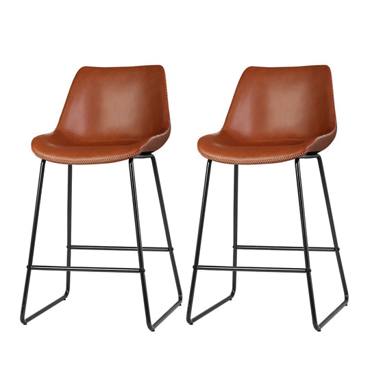 DSZ Product, feed-cond-new, feed-sl-DSZ Freight Payable, newArtiss Bar Stools Kitchen Counter Barstools Leather Metal Chairs Brown X2 - Premium Furniture > Bar Stools & Chairs > Table & Bar Stools from Artiss ! Shop Online Buy Now at S & D's Value Store Family Business Best Customer ServiceDSZ Product, feed-cond-new, feed-sl-DSZ Freight Payable, new