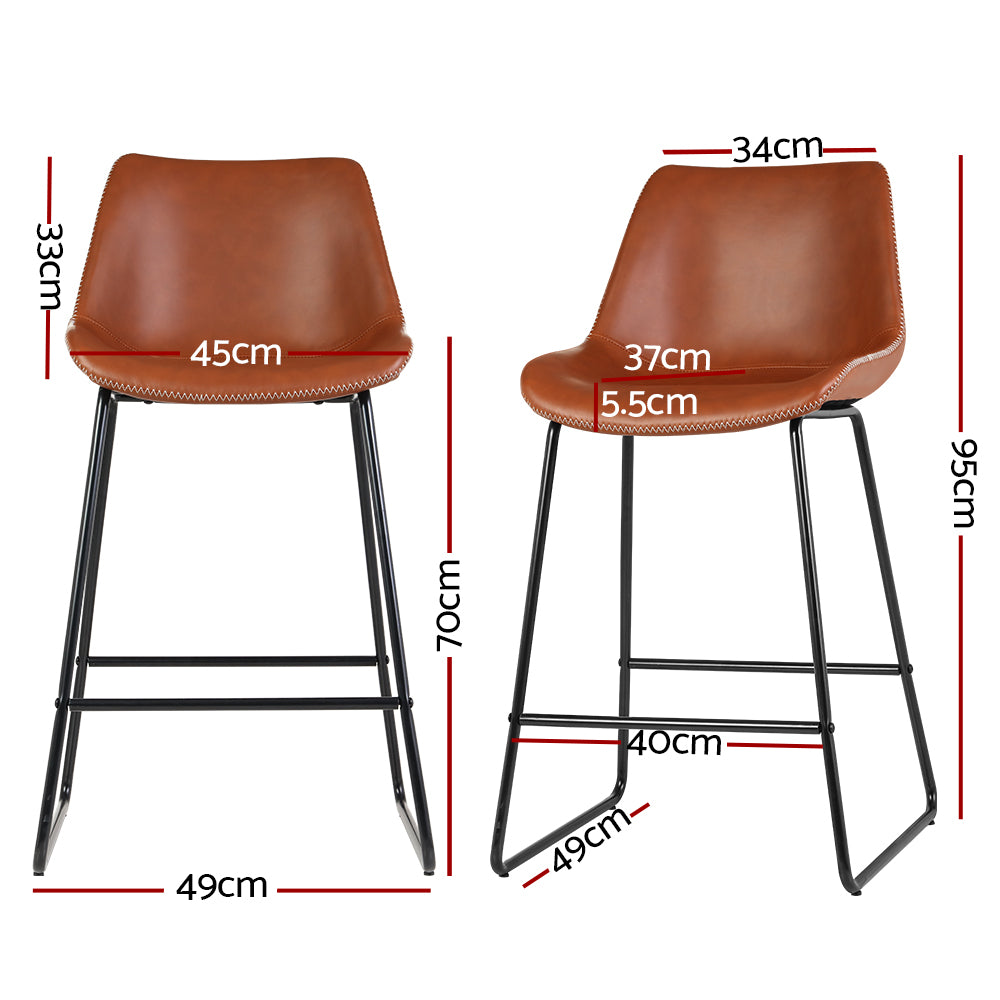 DSZ Product, feed-cond-new, feed-sl-DSZ Freight Payable, newArtiss Bar Stools Kitchen Counter Barstools Leather Metal Chairs Brown X2 - Premium Furniture > Bar Stools & Chairs > Table & Bar Stools from Artiss ! Shop Online Buy Now at S & D's Value Store Family Business Best Customer ServiceDSZ Product, feed-cond-new, feed-sl-DSZ Freight Payable, new