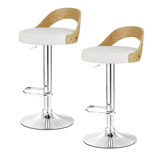 DSZ Product, feed-cond-new, feed-sl-DSZ Freight Payable, newArtiss 2 X  Bar Stools Adjustable Leather Padded White - Premium Furniture > Bar Stools & Chairs > Table & Bar Stools from Artiss ! Shop Online Buy Now at S & D's Value Store Family Business Best Customer ServiceDSZ Product, feed-cond-new, feed-sl-DSZ Freight Payable, new