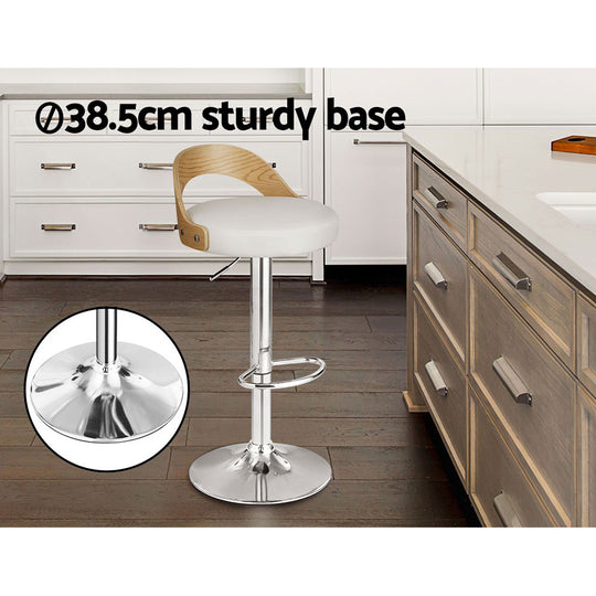 DSZ Product, feed-cond-new, feed-sl-DSZ Freight Payable, newArtiss 2 X  Bar Stools Adjustable Leather Padded White - Premium Furniture > Bar Stools & Chairs > Table & Bar Stools from Artiss ! Shop Online Buy Now at S & D's Value Store Family Business Best Customer ServiceDSZ Product, feed-cond-new, feed-sl-DSZ Freight Payable, new