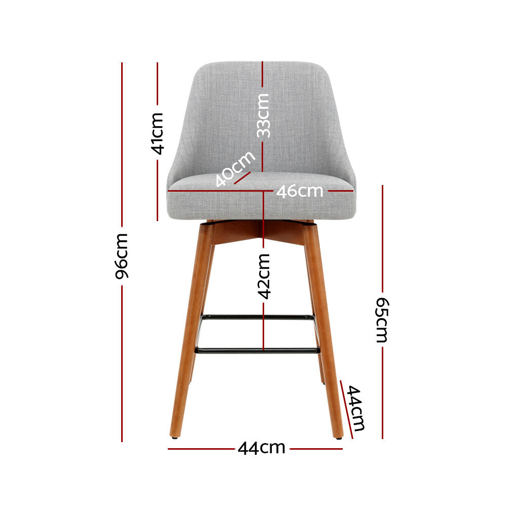 DSZ Product, feed-cond-new, feed-sl-DSZ Freight Payable, newArtiss 2 X  Bar Stools Swivel Seat Wooden Grey - Premium Furniture > Bar Stools & Chairs > Table & Bar Stools from Artiss ! Shop Online Buy Now at S & D's Value Store Family Business Best Customer ServiceDSZ Product, feed-cond-new, feed-sl-DSZ Freight Payable, new