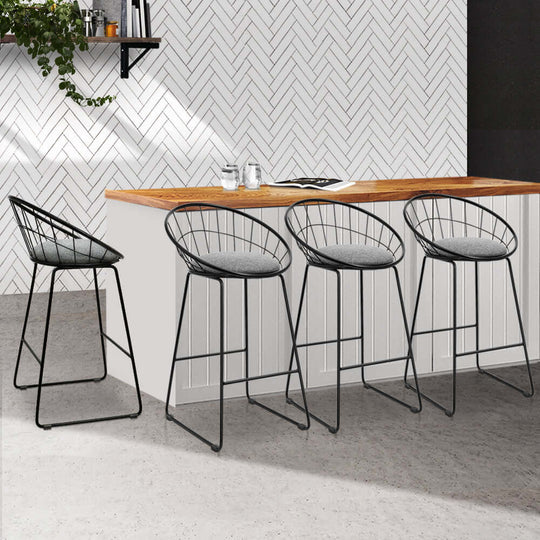 Modern Artiss bar stools with padded seats and metal frame, perfect for affordable DIY and stylish contemporary decor.