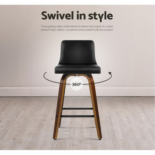 DSZ Product, feed-cond-new, feed-sl-DSZ Freight Payable, newArtiss 2 X  Bar Stools Swivel Leather Padded Wooden - Premium Furniture > Bar Stools & Chairs > Table & Bar Stools from Artiss ! Shop Online Buy Now at S & D's Value Store Family Business Best Customer ServiceDSZ Product, feed-cond-new, feed-sl-DSZ Freight Payable, new