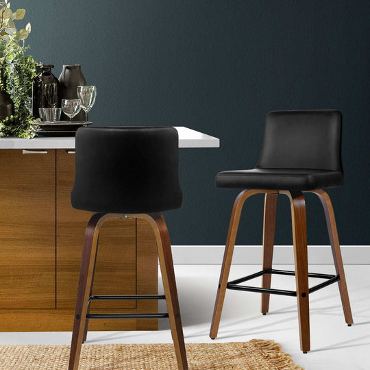 DSZ Product, feed-cond-new, feed-sl-DSZ Freight Payable, newArtiss 2 X  Bar Stools Swivel Leather Padded Wooden - Premium Furniture > Bar Stools & Chairs > Table & Bar Stools from Artiss ! Shop Online Buy Now at S & D's Value Store Family Business Best Customer ServiceDSZ Product, feed-cond-new, feed-sl-DSZ Freight Payable, new