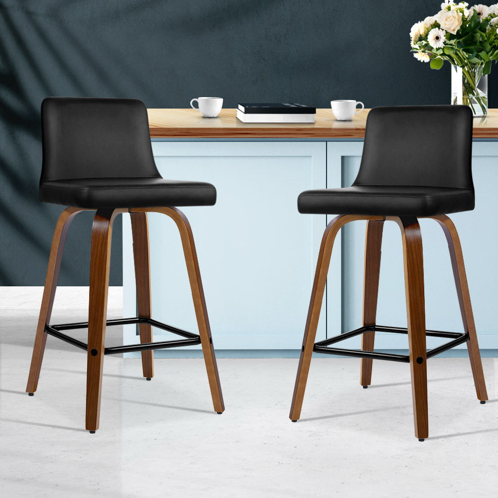 DSZ Product, feed-cond-new, feed-sl-DSZ Freight Payable, newArtiss 2 X  Bar Stools Swivel Leather Padded Wooden - Premium Furniture > Bar Stools & Chairs > Table & Bar Stools from Artiss ! Shop Online Buy Now at S & D's Value Store Family Business Best Customer ServiceDSZ Product, feed-cond-new, feed-sl-DSZ Freight Payable, new