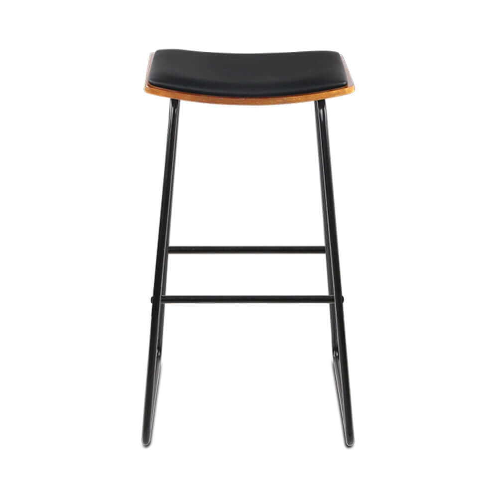 Affordable Artiss 4x Bar Stools with leather padded seat and metal frame, ideal for DIY home decor.