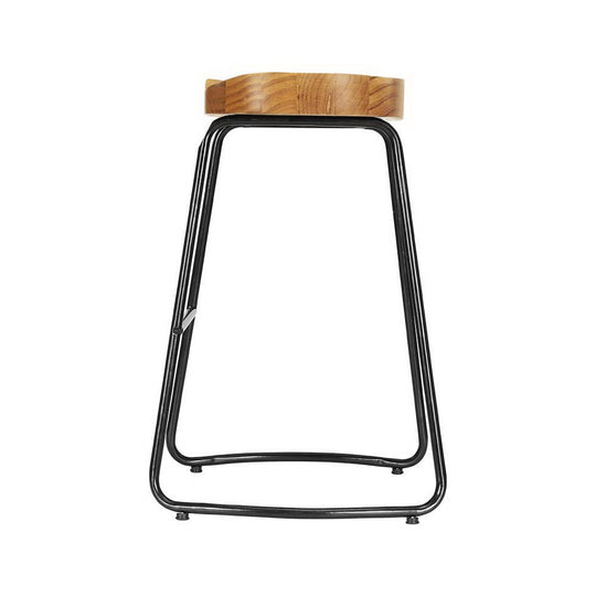 Artiss 2x Bar Stools Tractor Seat 65cm Wooden