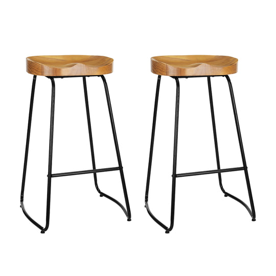 DSZ Product, feed-cond-new, feed-sl-DSZ Freight Payable, newArtiss 2 X  Bar Stools Tractor Seat 75Cm Wooden - Premium Furniture > Bar Stools & Chairs > Table & Bar Stools from Artiss ! Shop Online Buy Now at S & D's Value Store Family Business Best Customer ServiceDSZ Product, feed-cond-new, feed-sl-DSZ Freight Payable, new