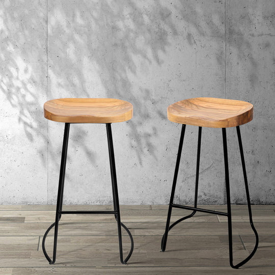 DSZ Product, feed-cond-new, feed-sl-DSZ Freight Payable, newArtiss 2 X  Bar Stools Tractor Seat 75Cm Wooden - Premium Furniture > Bar Stools & Chairs > Table & Bar Stools from Artiss ! Shop Online Buy Now at S & D's Value Store Family Business Best Customer ServiceDSZ Product, feed-cond-new, feed-sl-DSZ Freight Payable, new