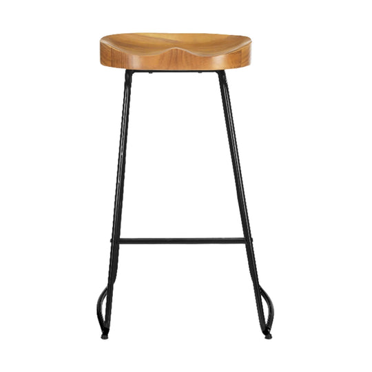 Artiss 4x tractor seat bar stools with wooden top and metallic frame, affordable and high-quality for stylish DIY decor.