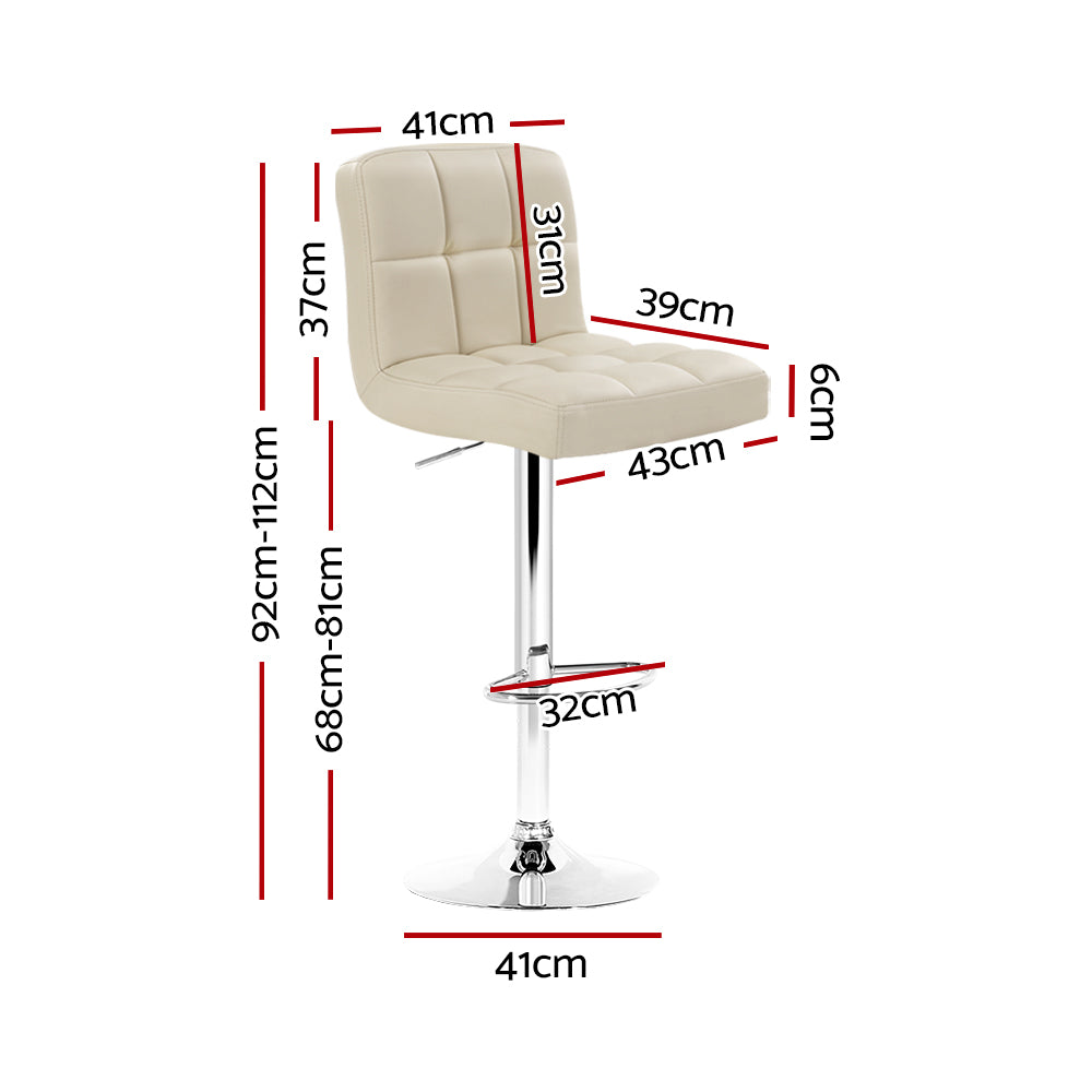 DSZ Product, feed-cond-new, feed-sl-DSZ Freight Payable, newArtiss 2 X  Bar Stools Leather Gas Lift Beige - Premium Furniture > Bar Stools & Chairs > Table & Bar Stools from Artiss ! Shop Online Buy Now at S & D's Value Store Family Business Best Customer ServiceDSZ Product, feed-cond-new, feed-sl-DSZ Freight Payable, new