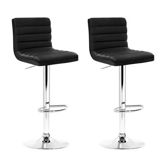 DSZ Product, feed-cond-new, feed-sl-DSZ Freight Payable, newArtiss 2 X  Bar Stools Padded Leather Gas Lift Black - Premium Furniture > Bar Stools & Chairs > Table & Bar Stools from Artiss ! Shop Online Buy Now at S & D's Value Store Family Business Best Customer ServiceDSZ Product, feed-cond-new, feed-sl-DSZ Freight Payable, new