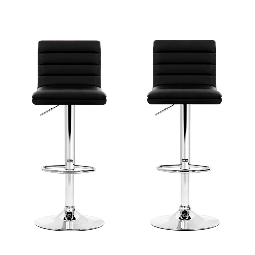 DSZ Product, feed-cond-new, feed-sl-DSZ Freight Payable, newArtiss 2 X  Bar Stools Padded Leather Gas Lift Black - Premium Furniture > Bar Stools & Chairs > Table & Bar Stools from Artiss ! Shop Online Buy Now at S & D's Value Store Family Business Best Customer ServiceDSZ Product, feed-cond-new, feed-sl-DSZ Freight Payable, new