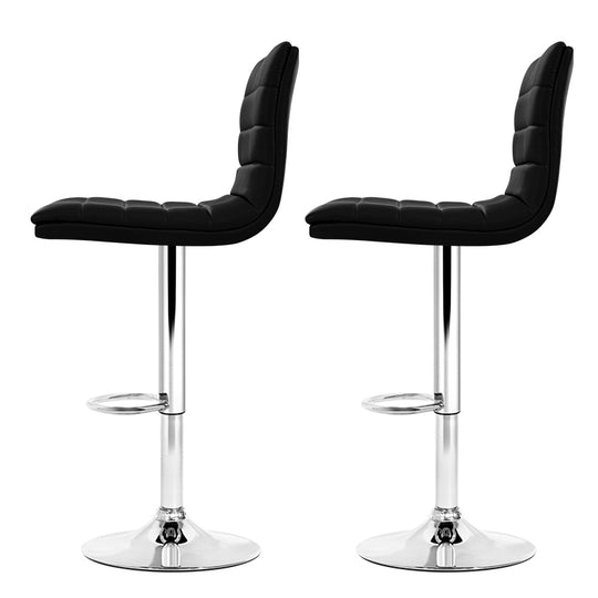 DSZ Product, feed-cond-new, feed-sl-DSZ Freight Payable, newArtiss 2 X  Bar Stools Padded Leather Gas Lift Black - Premium Furniture > Bar Stools & Chairs > Table & Bar Stools from Artiss ! Shop Online Buy Now at S & D's Value Store Family Business Best Customer ServiceDSZ Product, feed-cond-new, feed-sl-DSZ Freight Payable, new