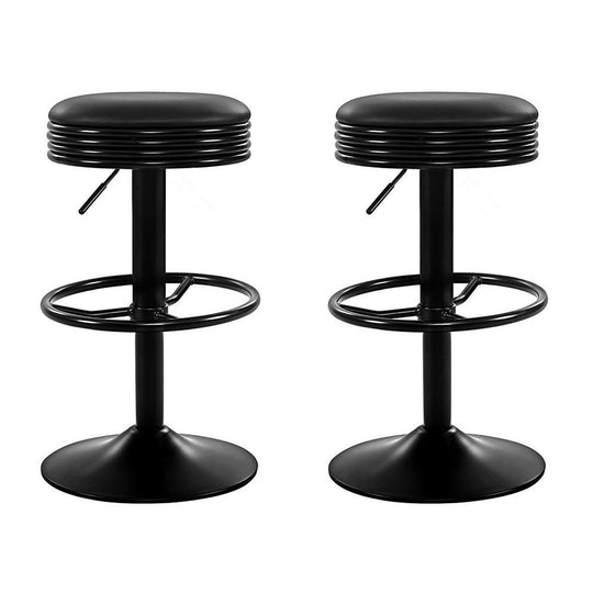 DSZ Product, feed-cond-new, feed-sl-DSZ Freight Payable, newArtiss 2 X  Bar Stools Leather Padded Gas Lift Black - Premium Furniture > Bar Stools & Chairs > Table & Bar Stools from Artiss ! Shop Online Buy Now at S & D's Value Store Family Business Best Customer ServiceDSZ Product, feed-cond-new, feed-sl-DSZ Freight Payable, new