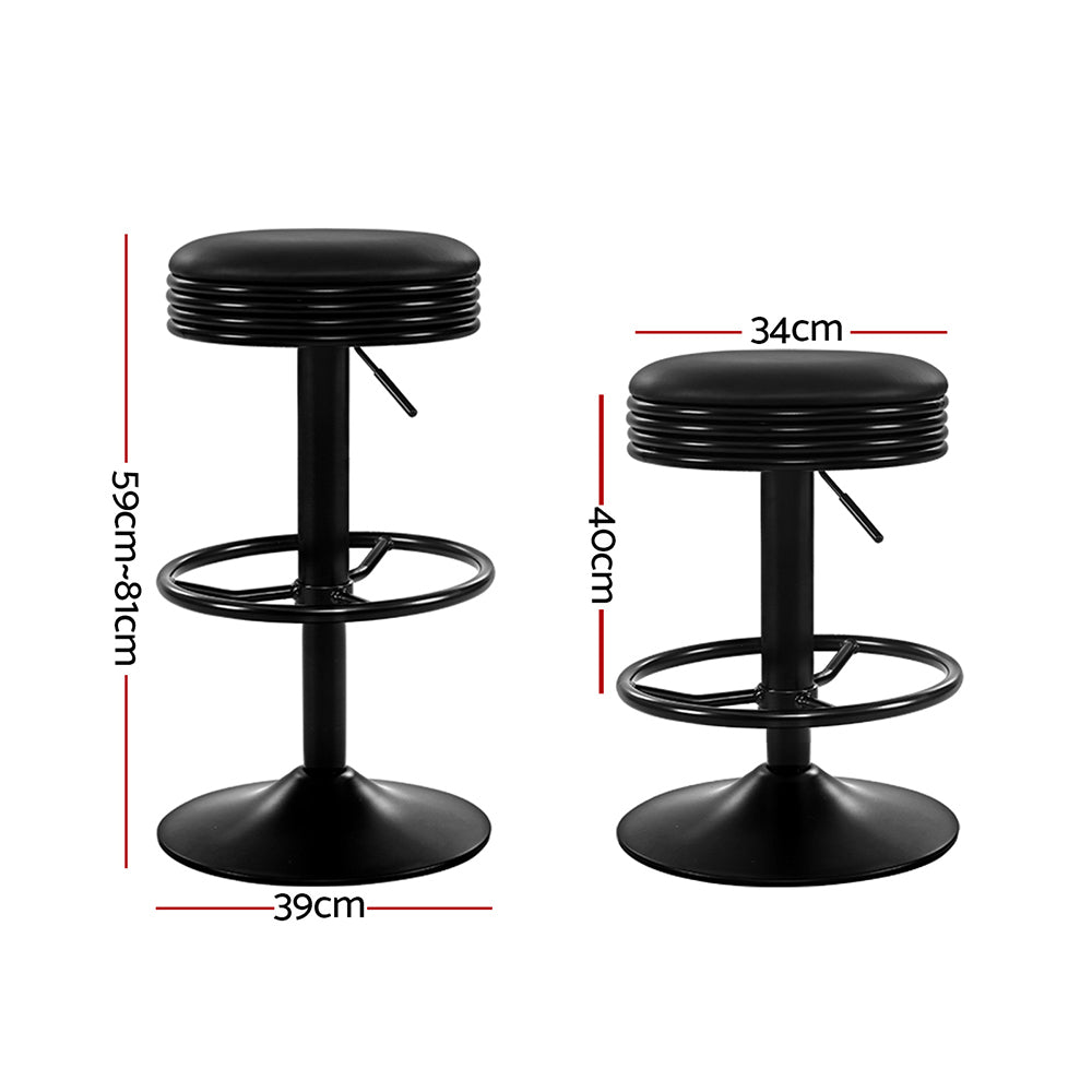 DSZ Product, feed-cond-new, feed-sl-DSZ Freight Payable, newArtiss 2 X  Bar Stools Leather Padded Gas Lift Black - Premium Furniture > Bar Stools & Chairs > Table & Bar Stools from Artiss ! Shop Online Buy Now at S & D's Value Store Family Business Best Customer ServiceDSZ Product, feed-cond-new, feed-sl-DSZ Freight Payable, new