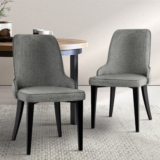 DSZ Product, feed-cond-new, feed-sl-DSZ Freight Payable, newArtiss Dining Chairs Set Of 2 Linen Fabric Grey - Premium Furniture > Dining > Dining Set from Artiss ! Shop Online Buy Now at S & D's Value Store Family Business Best Customer ServiceDSZ Product, feed-cond-new, feed-sl-DSZ Freight Payable, new