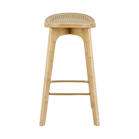 Artiss 2x Bar Stools Bamboo Rattan Stool Counter Chair Kitchen Barstools