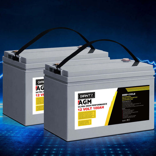 DSZ Product, feed-cond-new, feed-sl-DSZ Freight Payable, newGiantz Agm Deep Cycle Battery 12V 100Ah X2 Box Portable Solar Caravan Camping - Premium Outdoor Recreation > Camping > Batteries & Generators from Giantz ! Shop Online Buy Now at S & D's Value Store Family Business Best Customer ServiceDSZ Product, feed-cond-new, feed-sl-DSZ Freight Payable, new