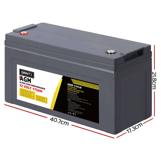 DSZ Product, feed-cond-new, feed-sl-DSZ Freight Payable, newGiantz Agm Deep Cycle Battery 12V 170Ah Box Portable Solar Caravan Camping - Premium Outdoor Recreation > Camping > Batteries & Generators from Giantz ! Shop Online Buy Now at S & D's Value Store Family Business Best Customer ServiceDSZ Product, feed-cond-new, feed-sl-DSZ Freight Payable, new