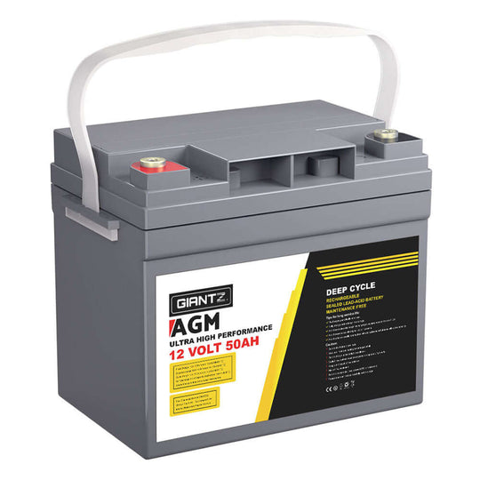 _label_, DSZ Product, feed-cond-new, feed-sl-free shipping, free-shipping, newGiantz Agm Deep Cycle Battery 12V 50Ah Box Portable Solar Caravan Camping - Premium Outdoor Recreation > Camping > Batteries & Generators from Giantz ! Shop Online Buy Now at S & D's Value Store Family Business Best Customer Service_label_, DSZ Product, feed-cond-new, feed-sl-free shipping, free-shipping, new