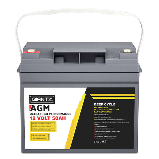 _label_, DSZ Product, feed-cond-new, feed-sl-free shipping, free-shipping, newGiantz Agm Deep Cycle Battery 12V 50Ah Box Portable Solar Caravan Camping - Premium Outdoor Recreation > Camping > Batteries & Generators from Giantz ! Shop Online Buy Now at S & D's Value Store Family Business Best Customer Service_label_, DSZ Product, feed-cond-new, feed-sl-free shipping, free-shipping, new