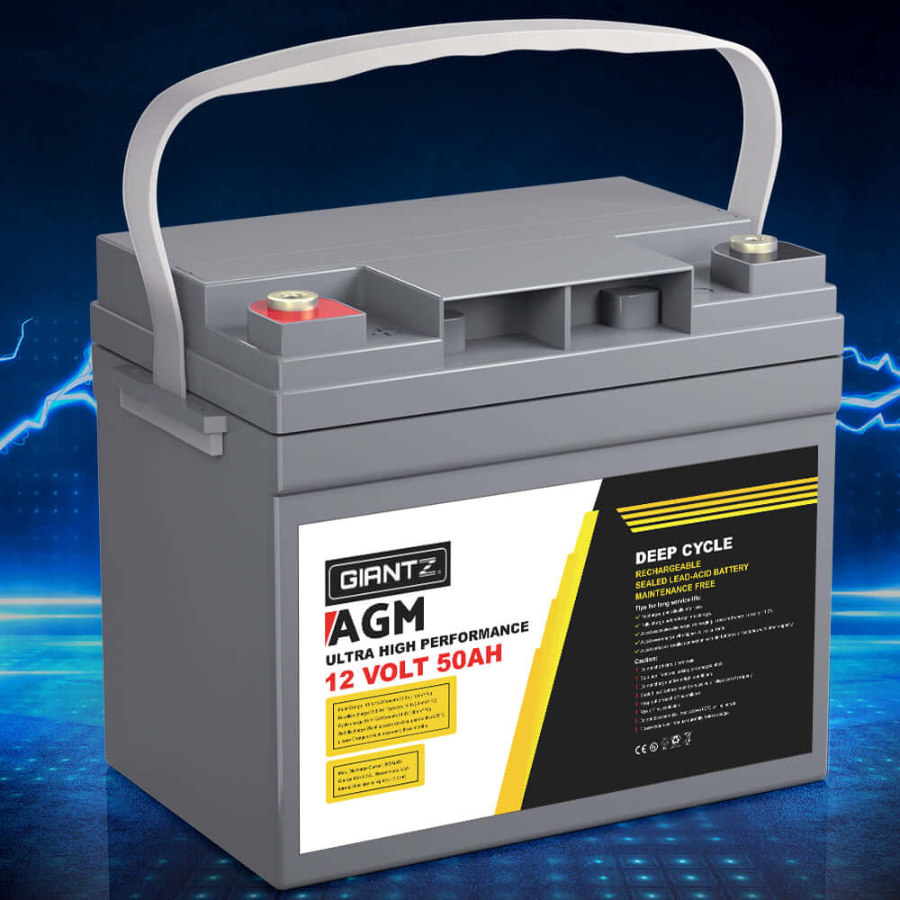 _label_, DSZ Product, feed-cond-new, feed-sl-free shipping, free-shipping, newGiantz Agm Deep Cycle Battery 12V 50Ah Box Portable Solar Caravan Camping - Premium Outdoor Recreation > Camping > Batteries & Generators from Giantz ! Shop Online Buy Now at S & D's Value Store Family Business Best Customer Service_label_, DSZ Product, feed-cond-new, feed-sl-free shipping, free-shipping, new