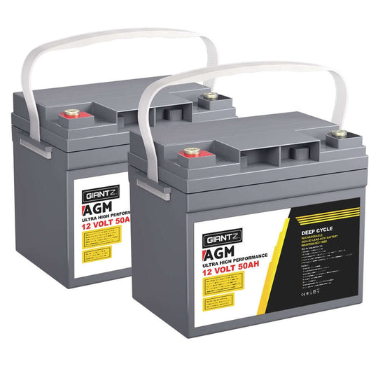 DSZ Product, feed-cond-new, feed-sl-DSZ Freight Payable, newGiantz Agm Deep Cycle Battery 12V 50Ah X2 Box Portable Solar Caravan Camping - Premium Outdoor Recreation > Camping > Batteries & Generators from Giantz ! Shop Online Buy Now at S & D's Value Store Family Business Best Customer ServiceDSZ Product, feed-cond-new, feed-sl-DSZ Freight Payable, new